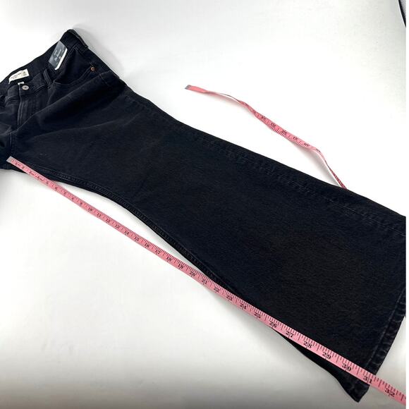 Abercrombie & Fitch Women's Black Curve Love Mid Rise Bootcut Jeans Size 31 - Picture 11 of 12